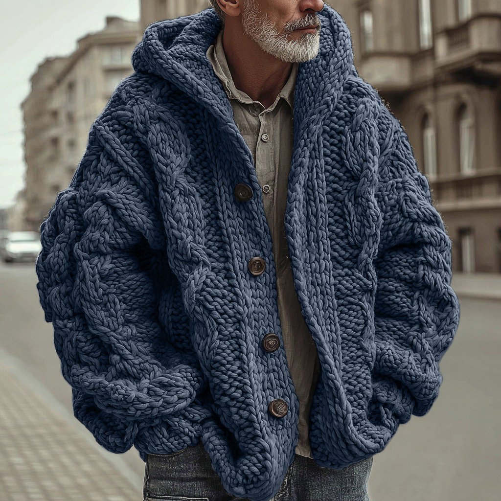 Men's Vintage Fairman Isle Jacquard Button Cardigan Sweater - Image 4