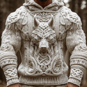 Viking Hellhound Men's Hooded Knit Sweater