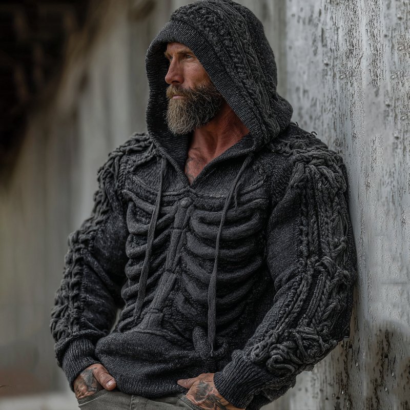 Men's 3d Human Skeleton Hooded Sweater - Image 2