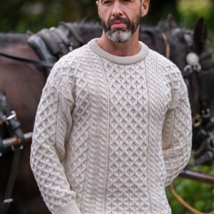 Men's Vintage Traditional Aran Sweater