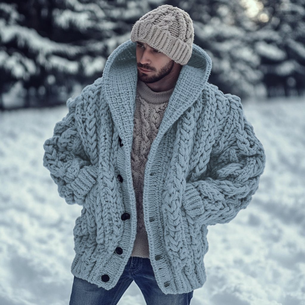 Vintage Fairman Island Jacquard Buttons Sweater Cardigan - Image 4