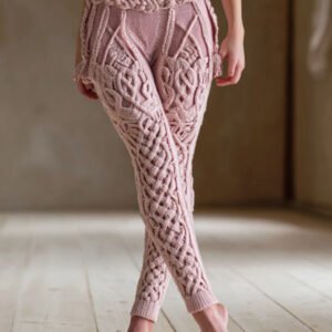 Vintage Viking Celtic Knot Art Knit Jacquard Cozy Leggings