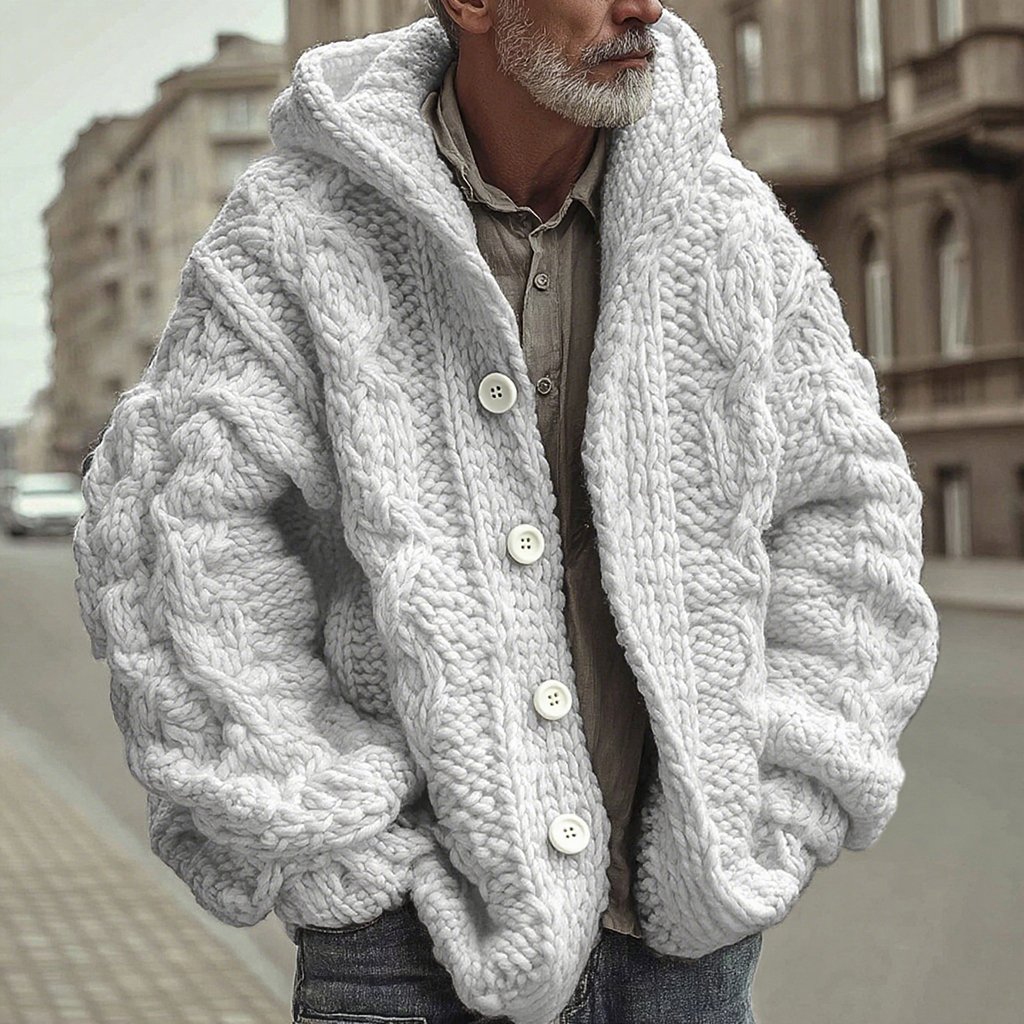 Men's Vintage Fairman Isle Jacquard Button Cardigan Sweater - Image 6