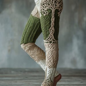 Women's Viking Tree Of Life Pattern Cozy Casual Leggings
