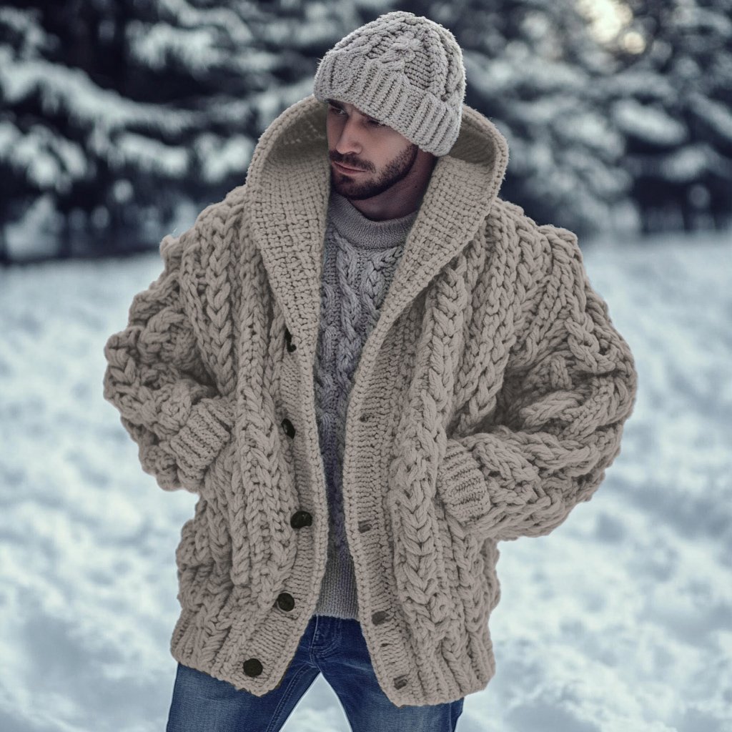 Vintage Fairman Island Jacquard Buttons Sweater Cardigan - Image 3