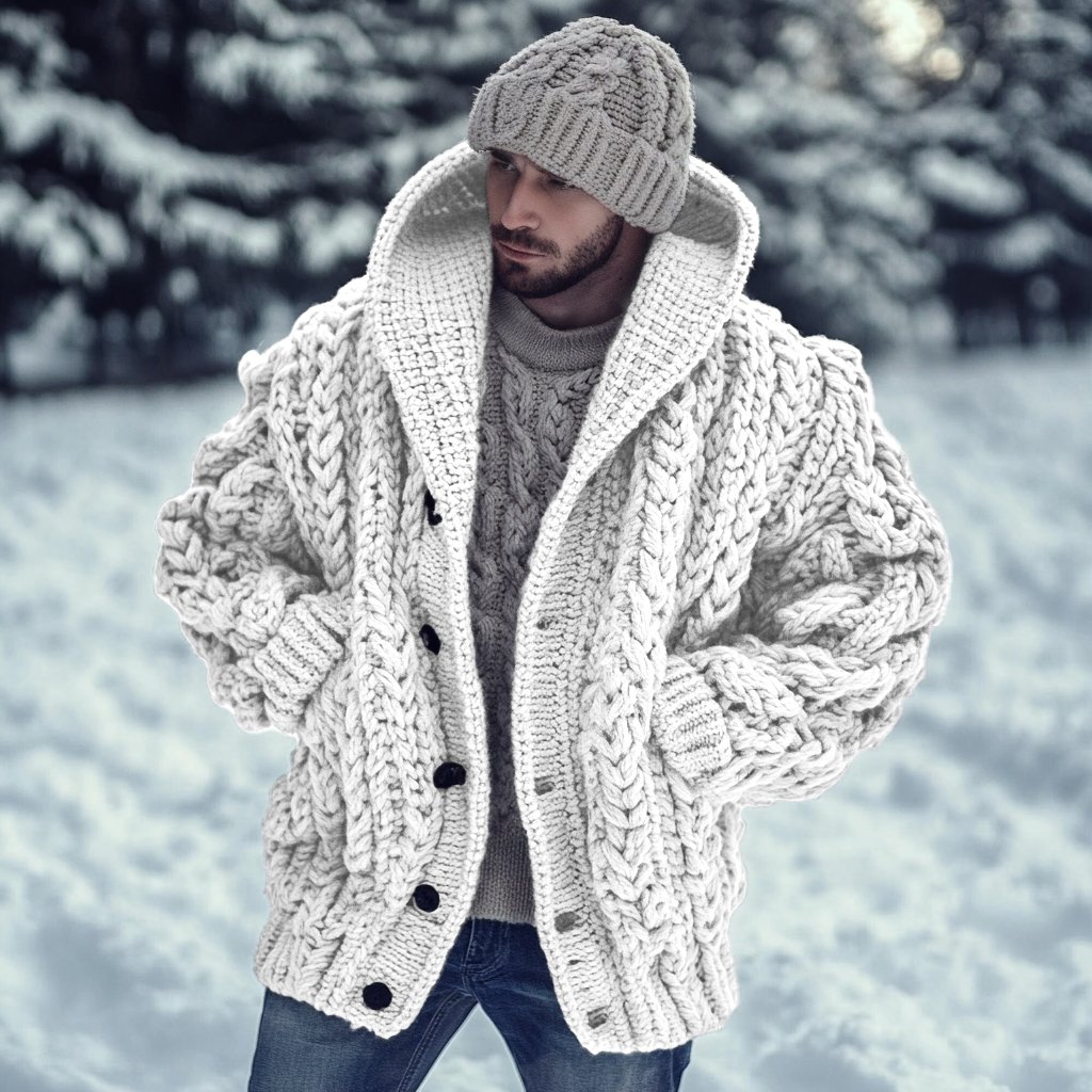 Vintage Fairman Island Jacquard Buttons Sweater Cardigan - Image 6