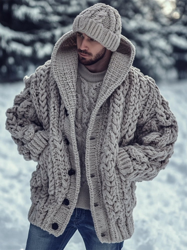 Vintage Fairman Island Jacquard Buttons Sweater Cardigan